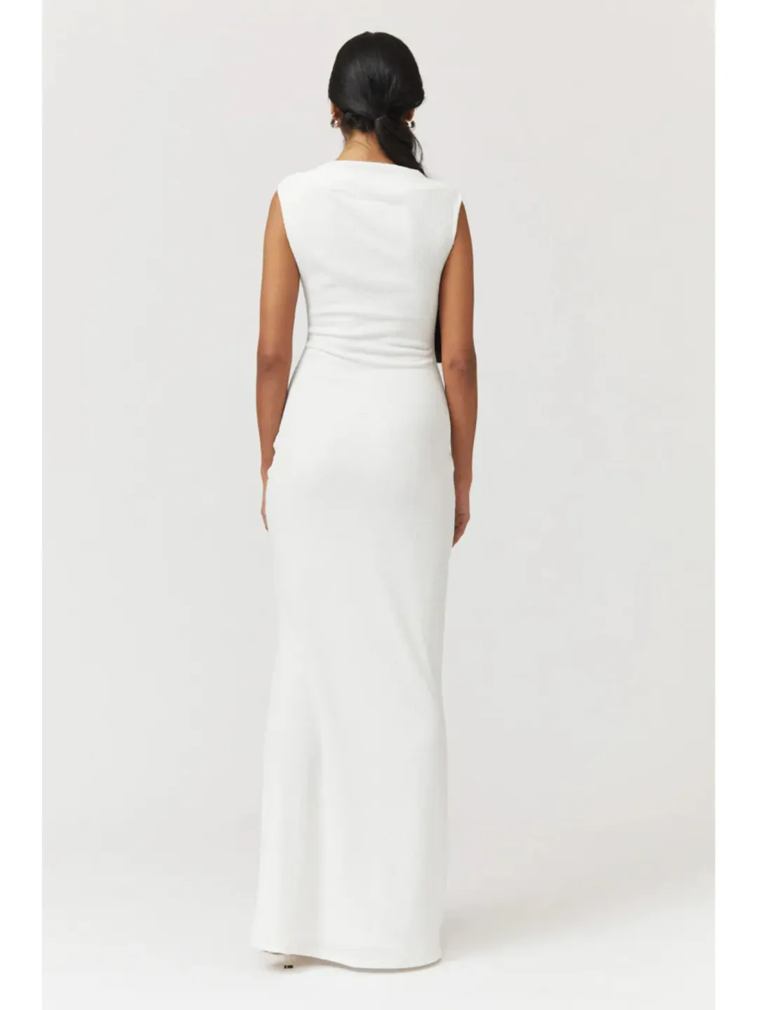 Suboo Jacqui Rouched Front Midi Dress White Size AU 6 for rent on The Volte - main image