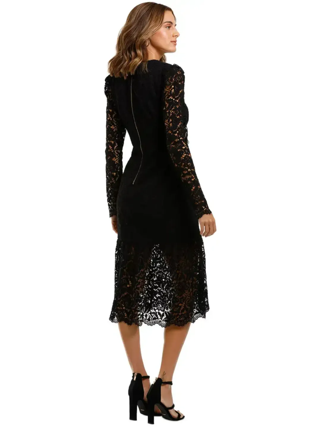Rebecca Vallance Le Saint Ruched Dress in Black Size AU 6 for rent on The Volte - main image