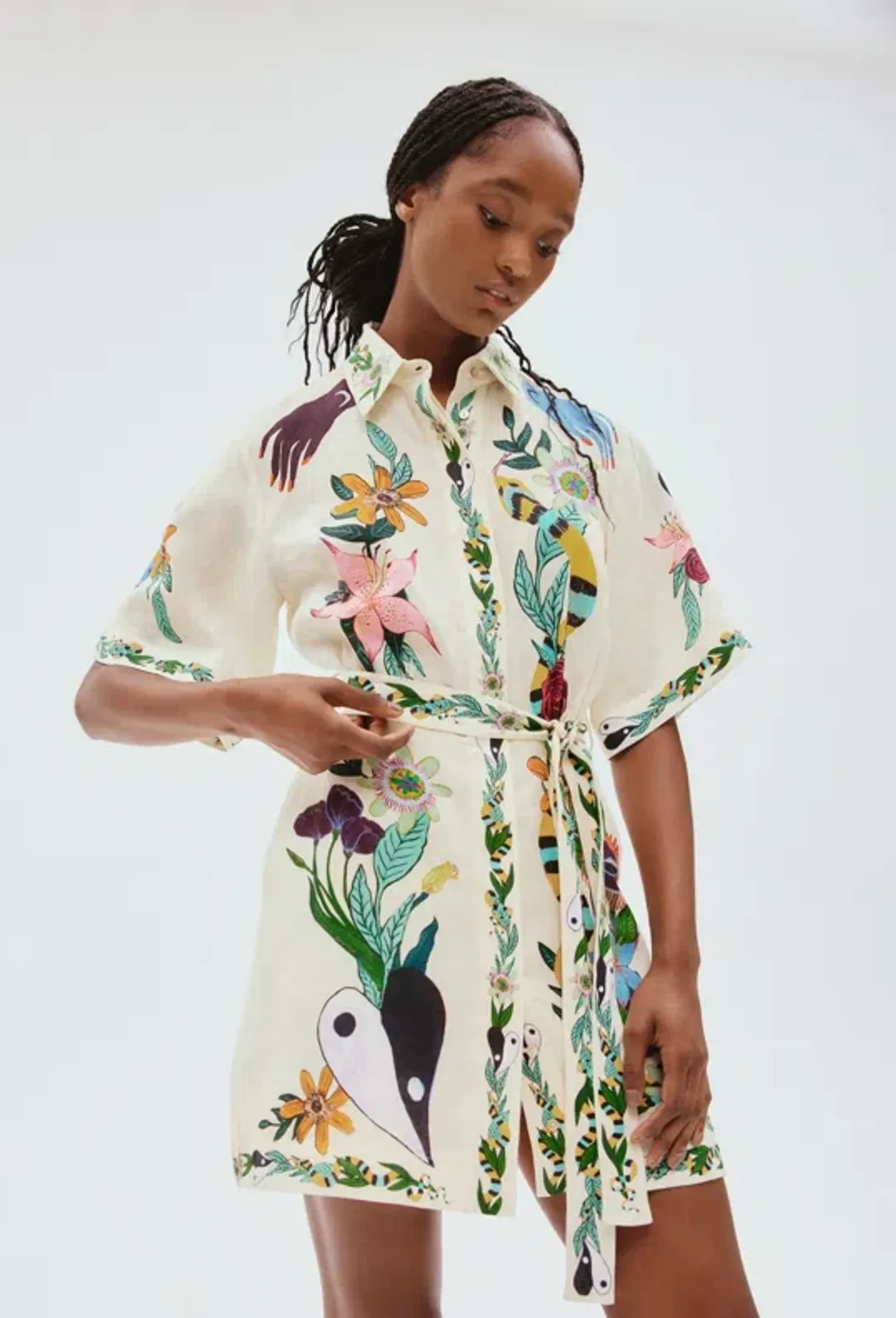 Alemais Meagan Mini Dress Floral Print Size AU 10 for rent on The Volte - main image