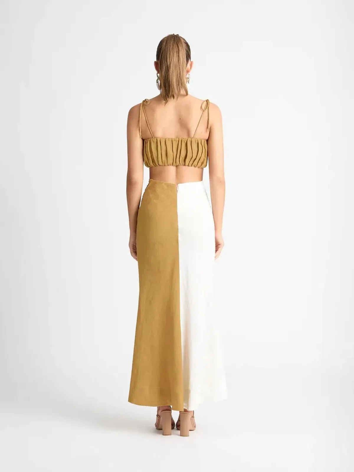 Sheike High Hopes Linen Skirt and Crop Set Multi Size 6 - Image 2