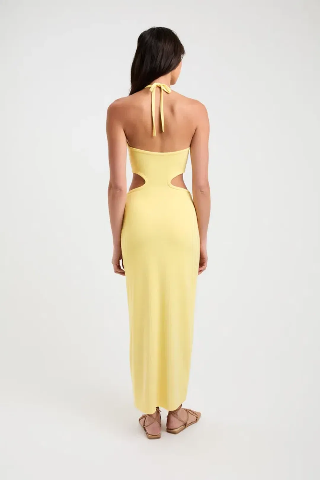 Kookai Alia Midi Dress Yellow Size 10 for rent on The Volte - main image