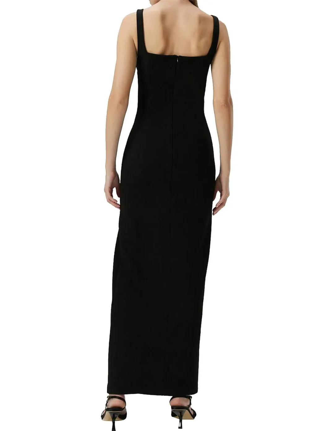 Misha Franka Wave Neckline Maxi Dress Black Size 12/M for rent on The Volte - main image