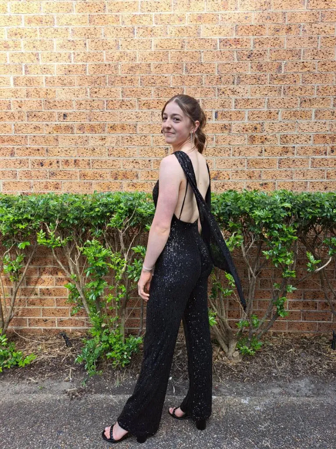 Winona Amara Jumpsuit Black Sequin Size 8 for rent on The Volte - main image