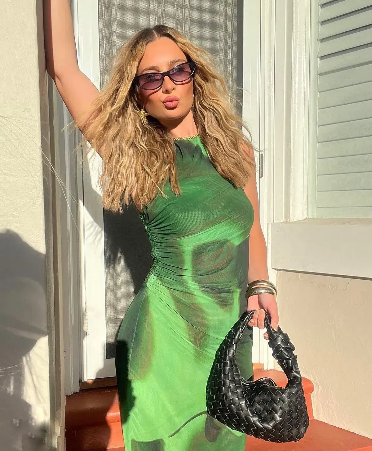 Scanlan Theodore Italian Watercolour Print Dress in Safari Size 8 - Image 4