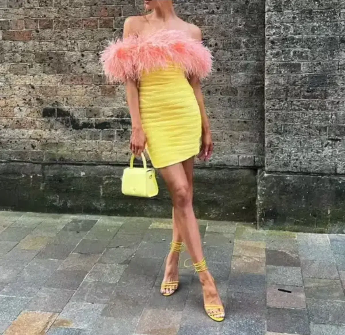 Rachel Gilbert Zion Mini Dress Yellow Size 4/AU14  - Image 2