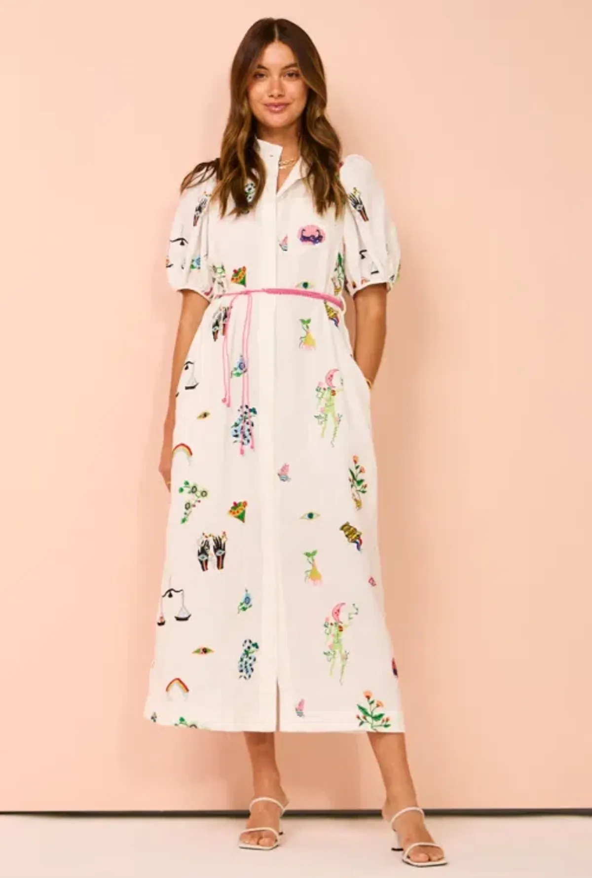 Alemais  Atticus Embroidered Shirtdress In Print Size 8 - Image 1