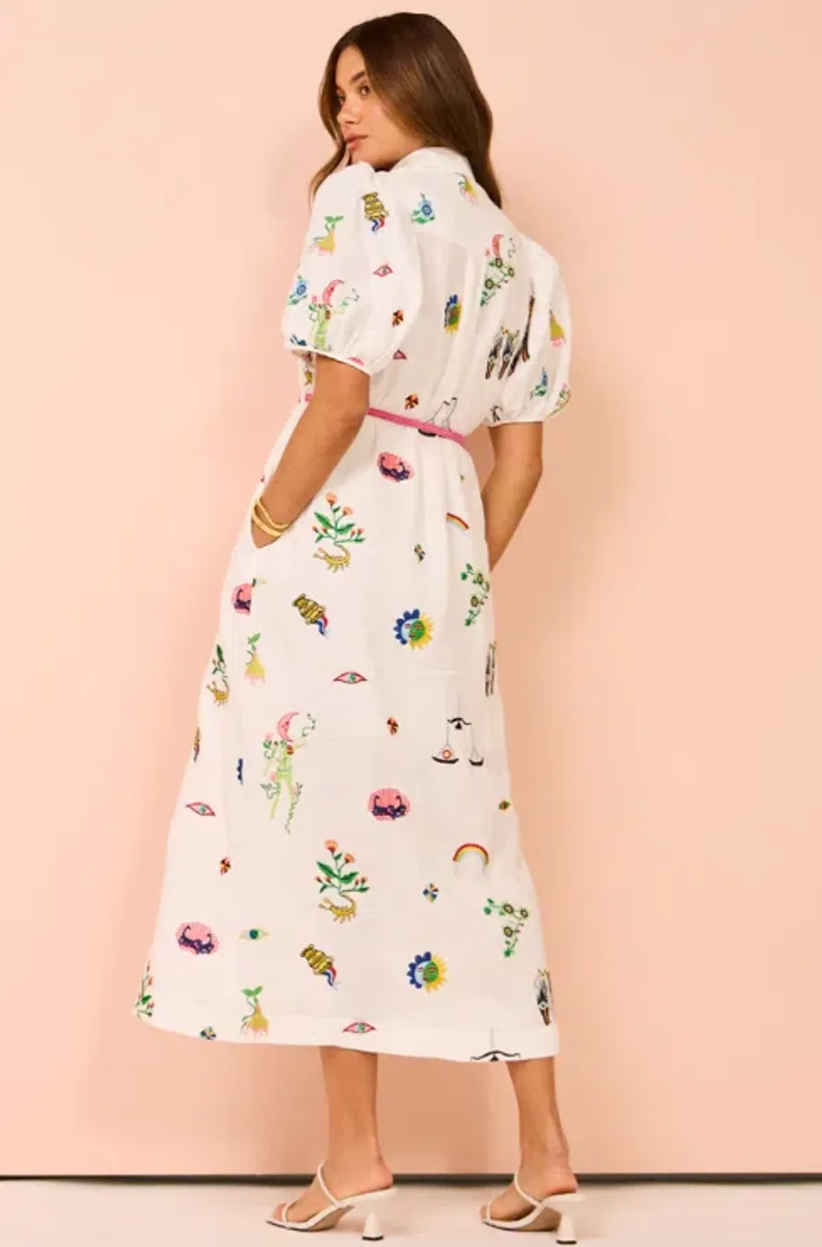 Alemais  Atticus Embroidered Shirtdress In Print Size 8 - Image 3