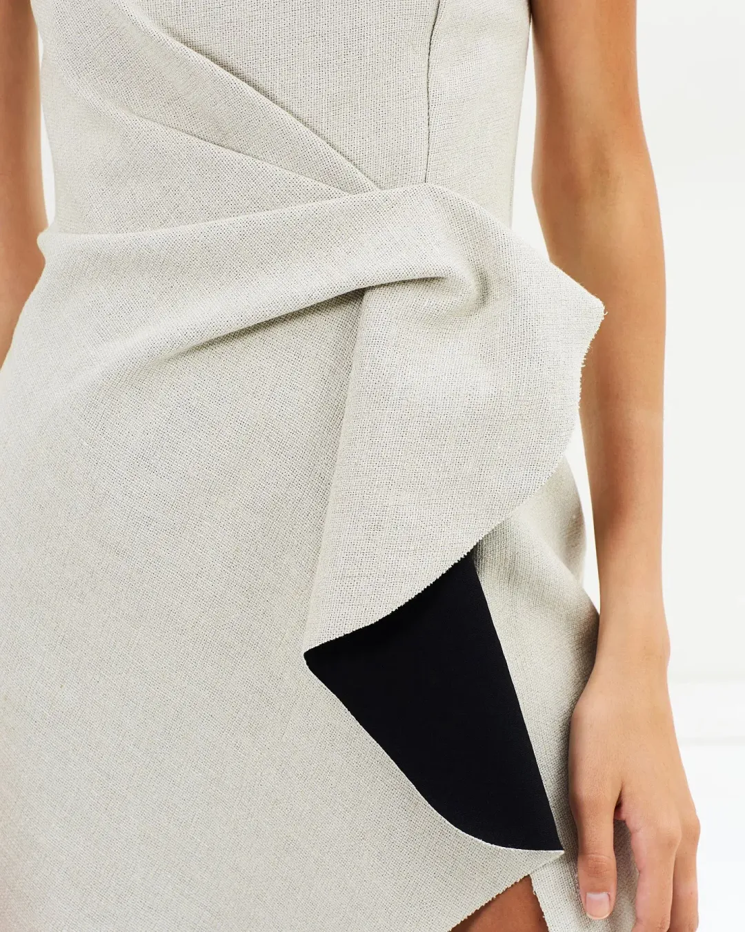 Bec & Bridge Alix Dress Natural Beige Grey Size 10 for rent on The Volte - main image