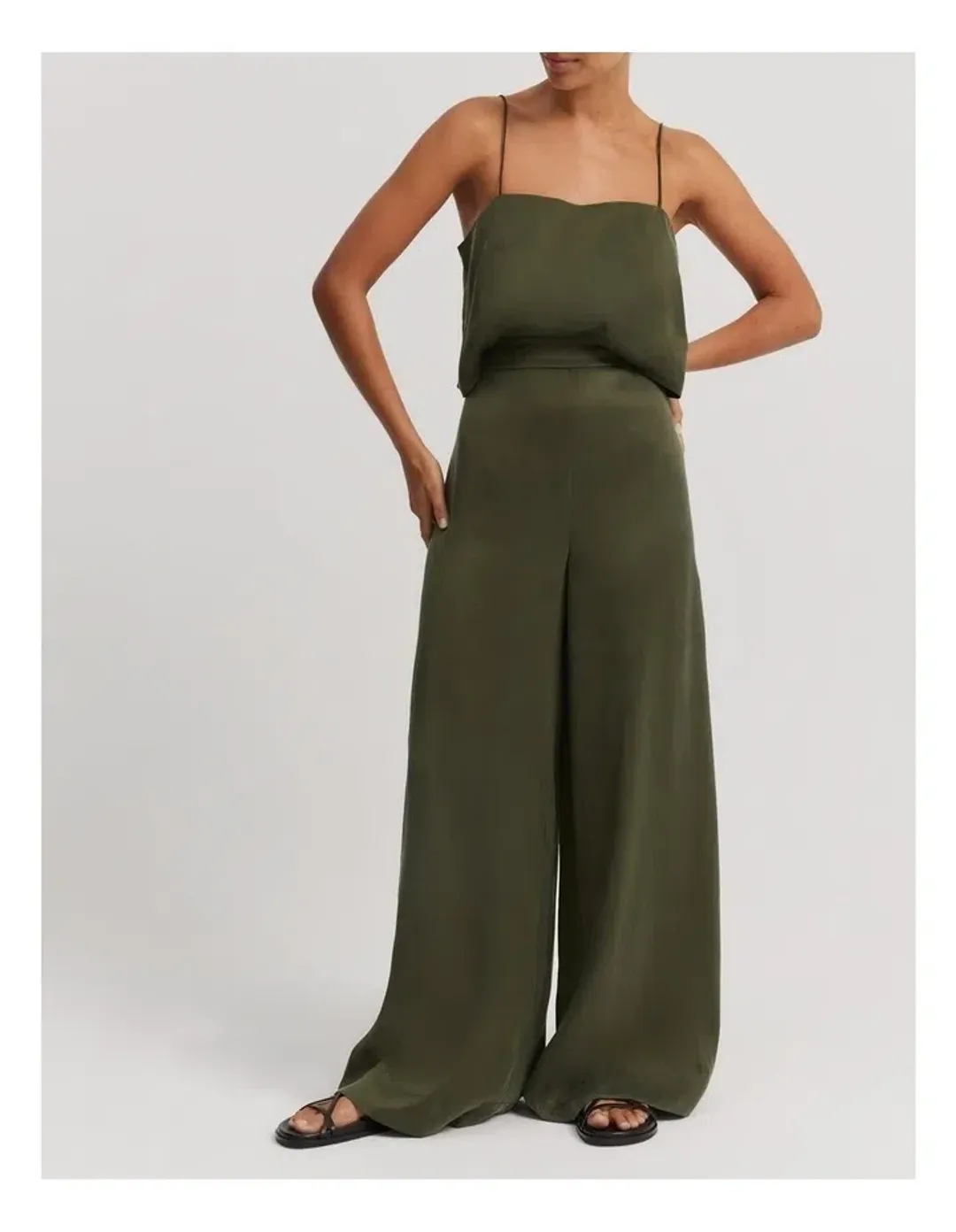 Country Road Fluid Cami Dark Olive Size 12 for rent on The Volte - main image