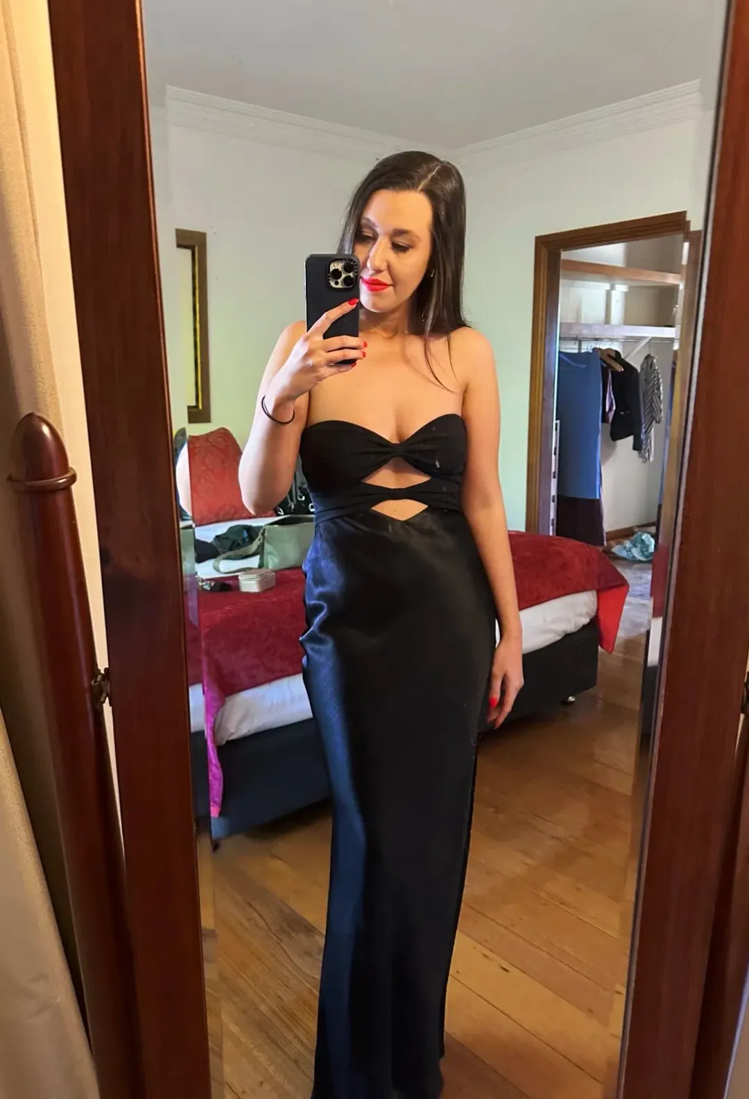 Bec & Bridge Halle Strapless Dress Black Size 8 for rent on The Volte - main image