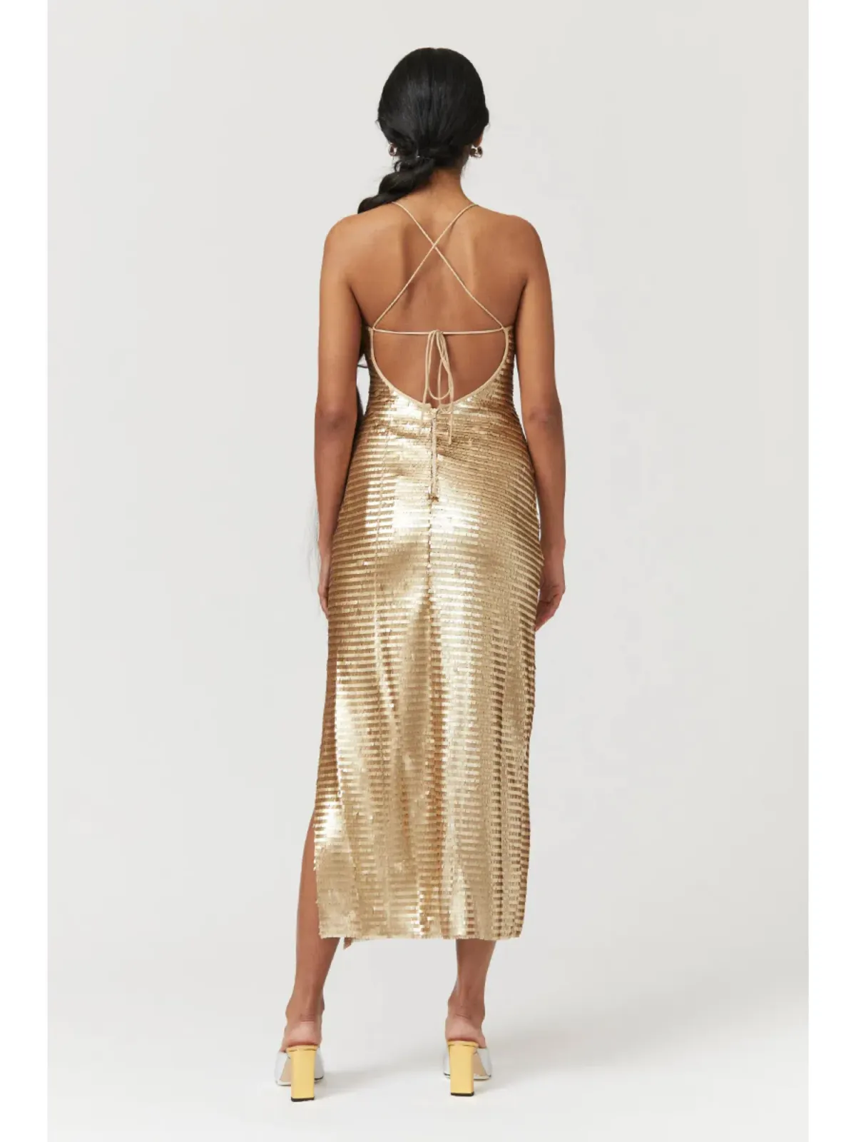 Suboo Pyra Strappy Maxi Dress Gold Size Small / AU 8 - Image 3