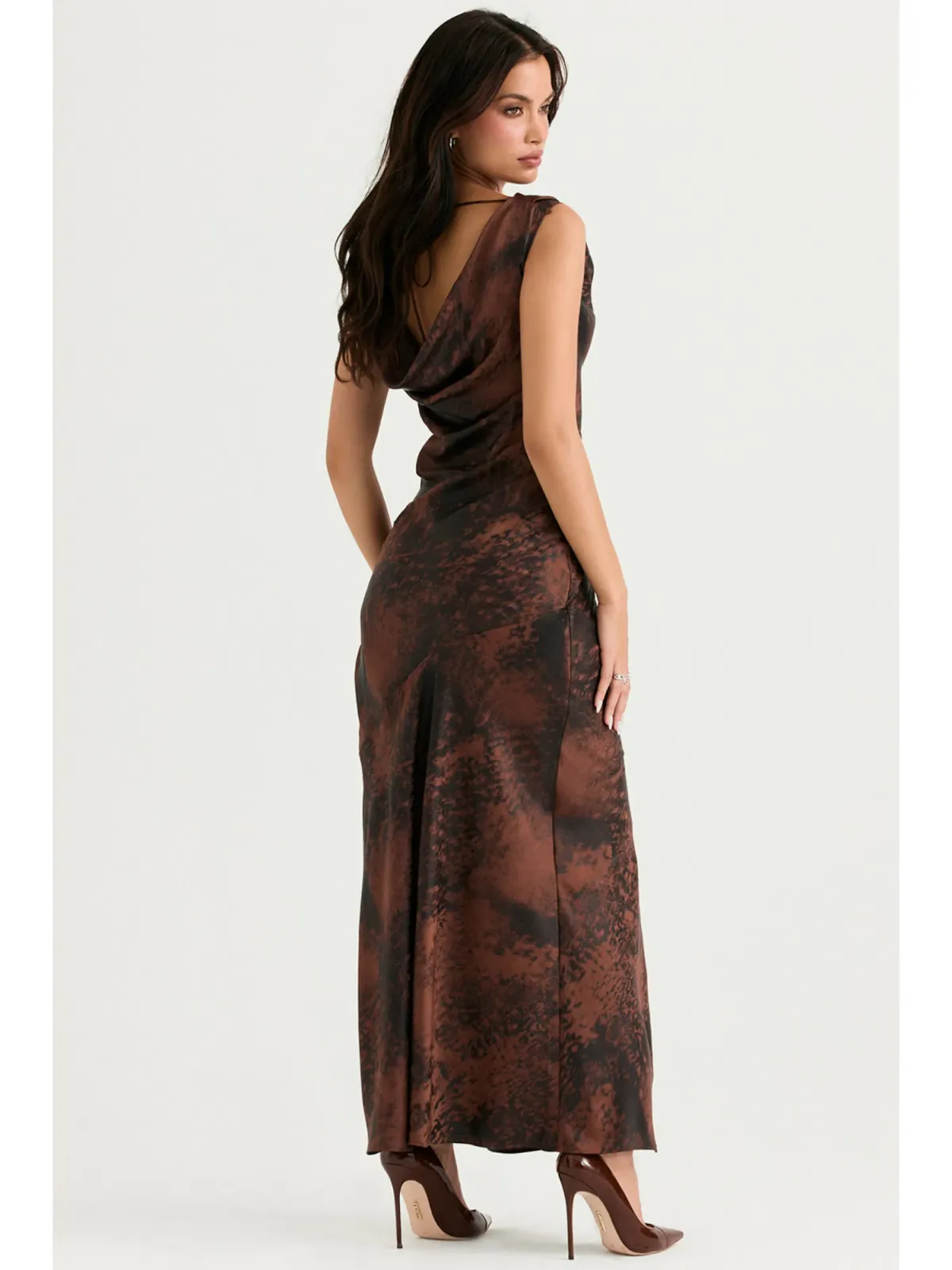 House of CB Alaina Bias Cut Maxi Dress Antique Copper Size AU 8 - Image 3