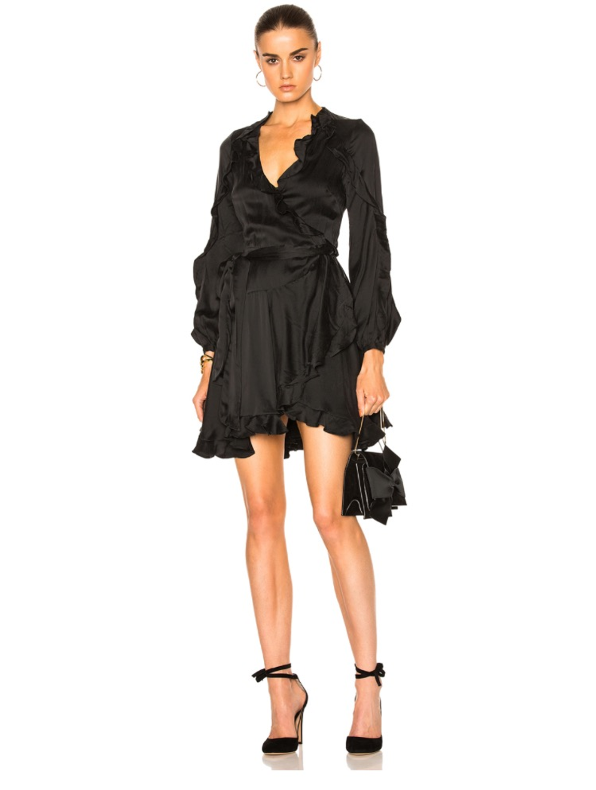 Zimmerman Winsome Flutter Robe Dress Black Size 0 / AU 8 - Image 1