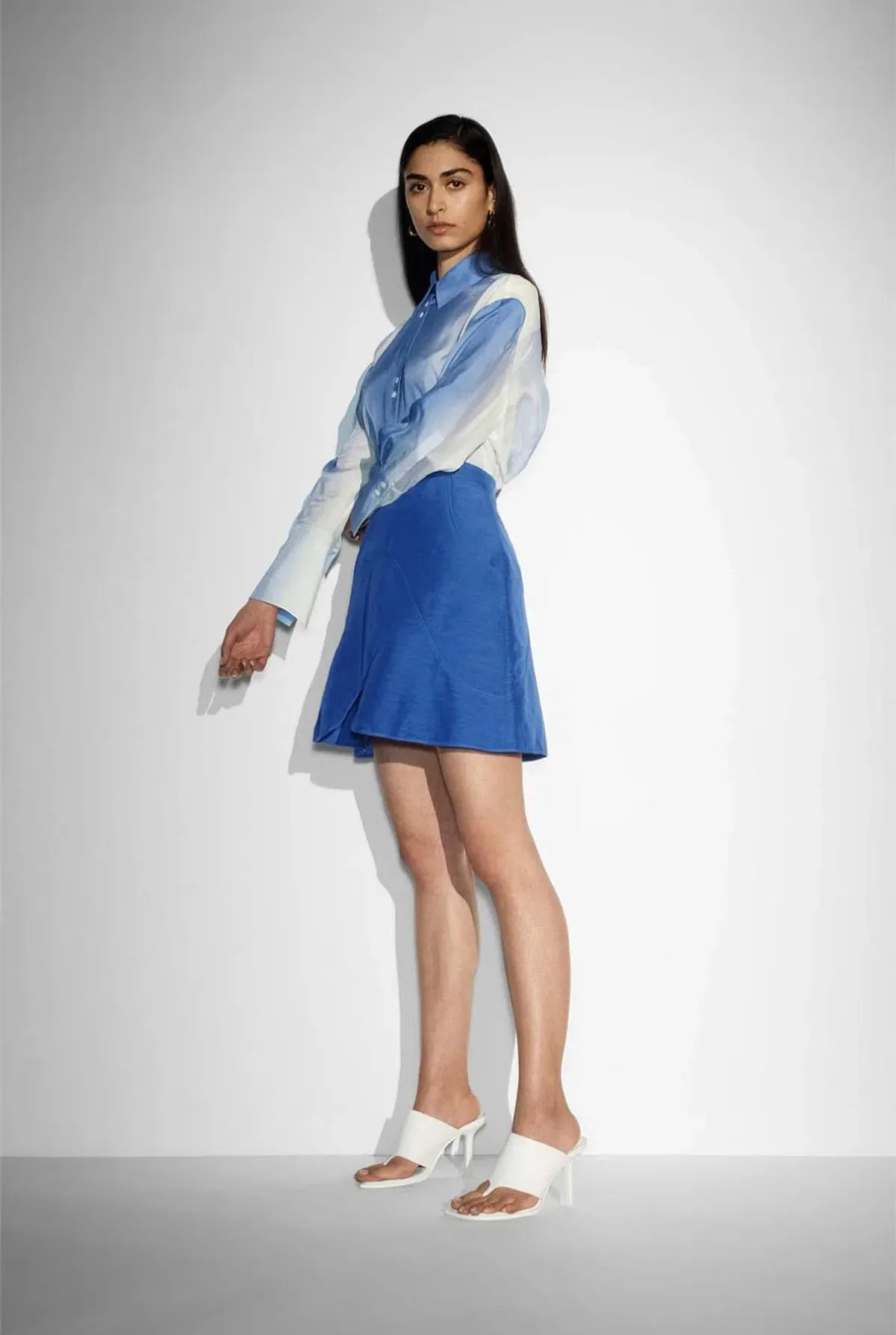 Witchery X Ellery A-line Mini Skirt Ultra Blue Size AU 14 - Image 4