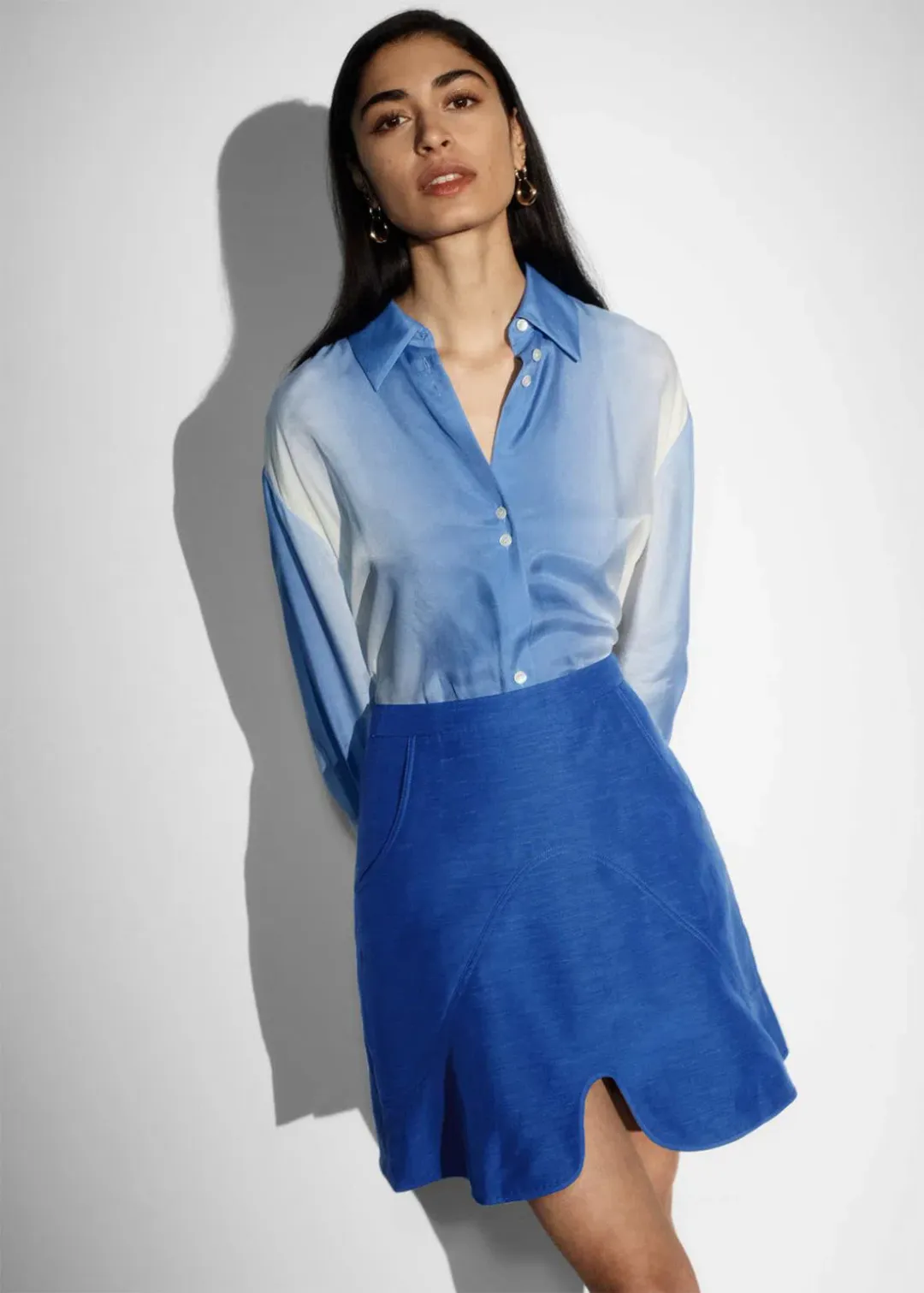 Witchery X Ellery A-line Mini Skirt Ultra Blue Size AU 14 for rent on The Volte - main image