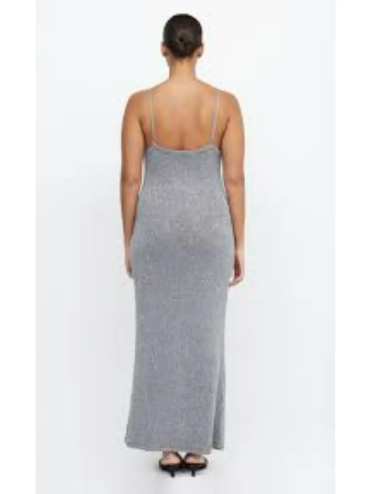 Bec & Bridge Sadie Sequin Knit Slip Dress in Charcoal Size M / AU 10 - Image 3