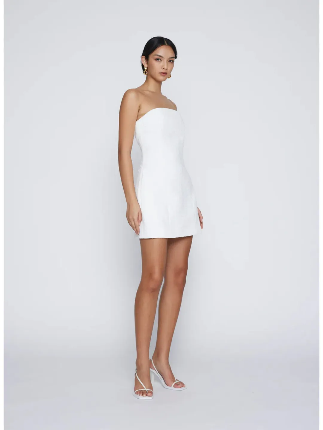 Anna Quan Boucle Paris Mini Dress in White Size AU 10 for rent on The Volte - main image