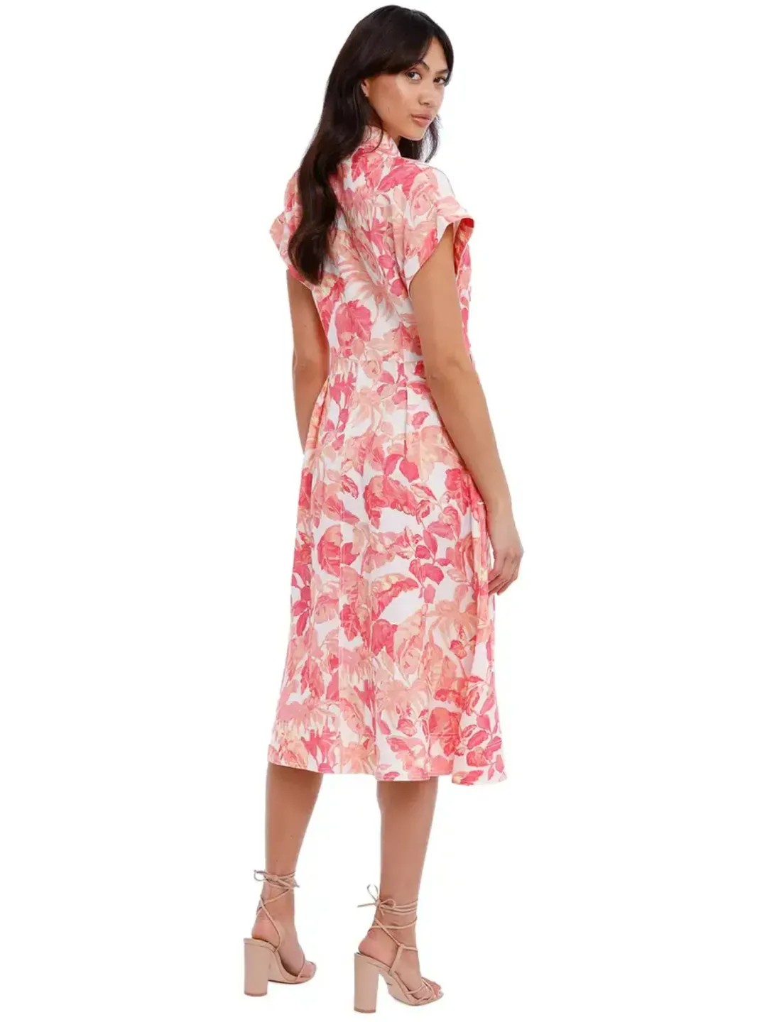 Rebecca Vallance Tropicale Midi Dress in Pink Size AU 6 for rent on The Volte - main image