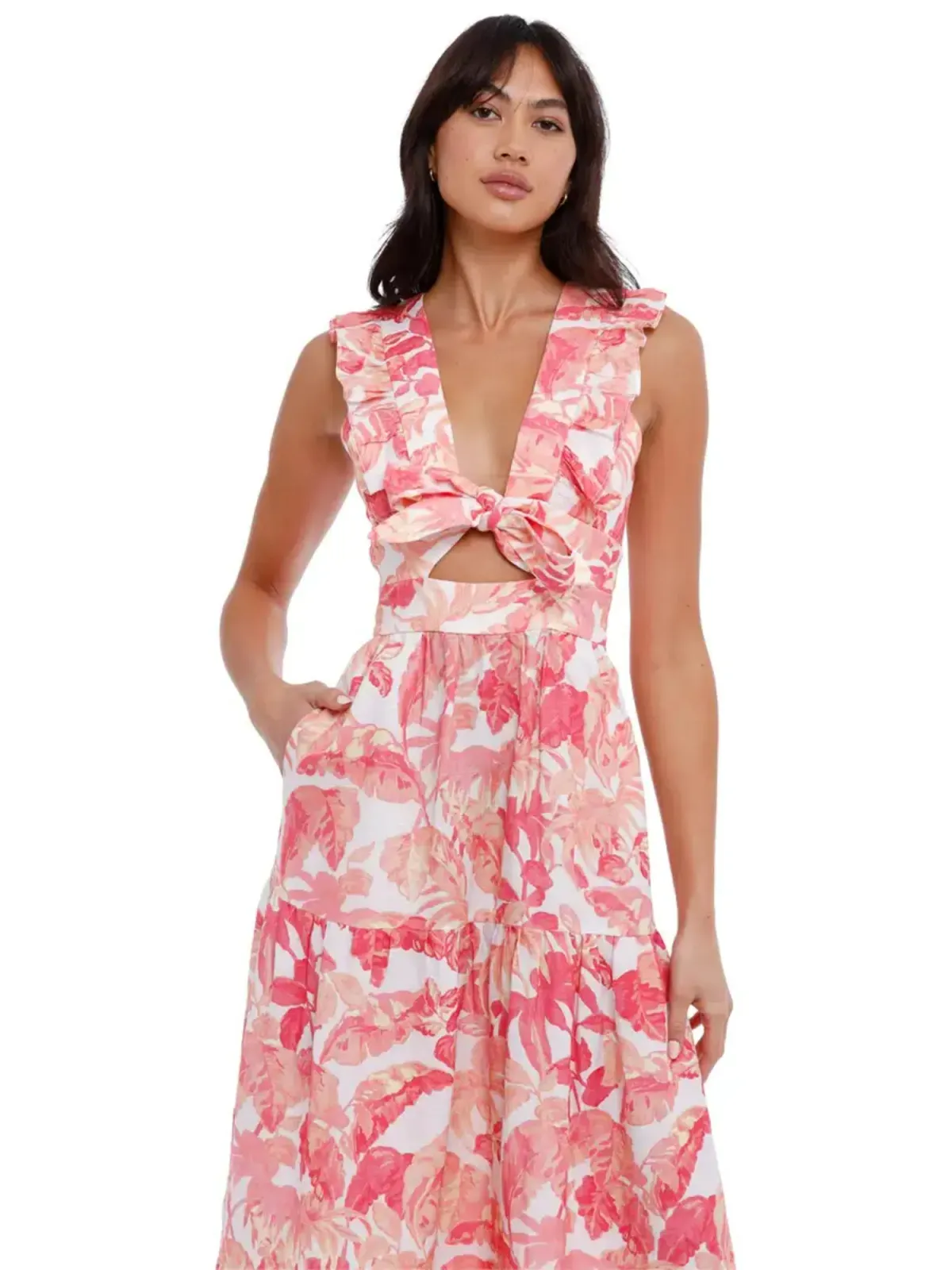 Rebecca Vallance Tropicale Maxi Dress in Pink Size AU 14 - Image 2