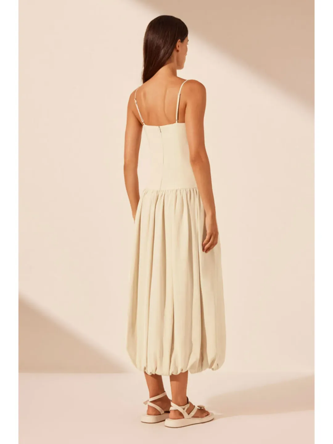 Shona Joy Vento Dress in Bone Size AU 6 for rent on The Volte - main image