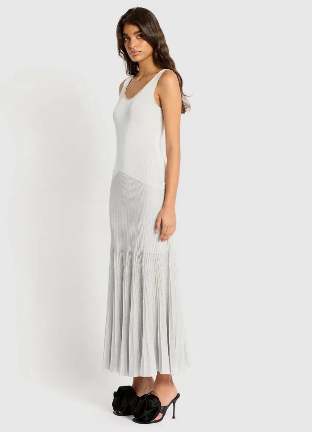 Sass & Bide Sun Energy Knit Dress Silver Size 8 for rent on The Volte - main image