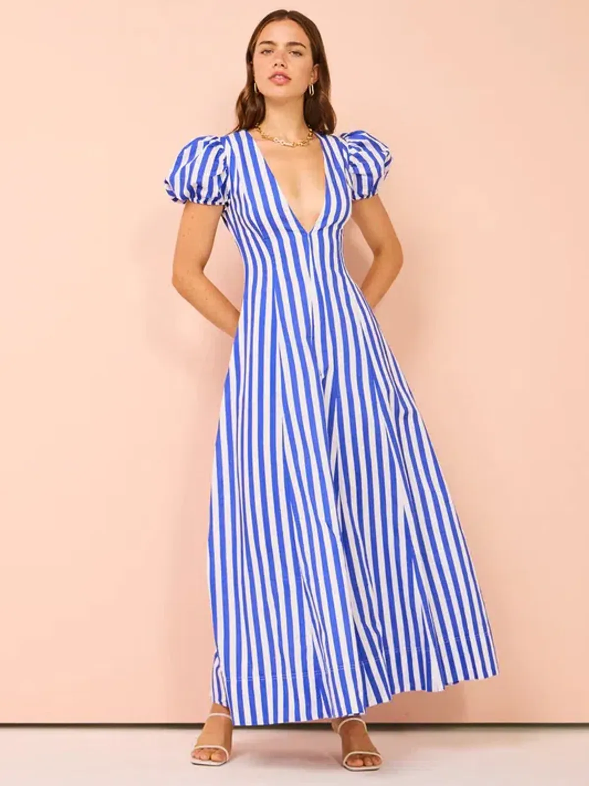 By Nicola Short Sleeve Wavy Maxi Stripe Size 8 - Image 1