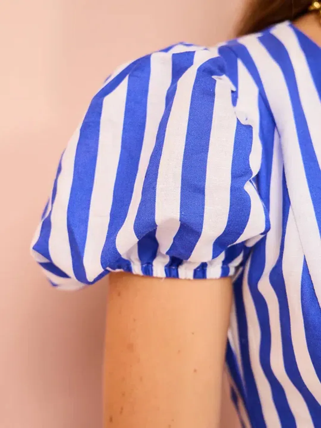 By Nicola Short Sleeve Wavy Maxi Stripe Size 8 for rent on The Volte - main image