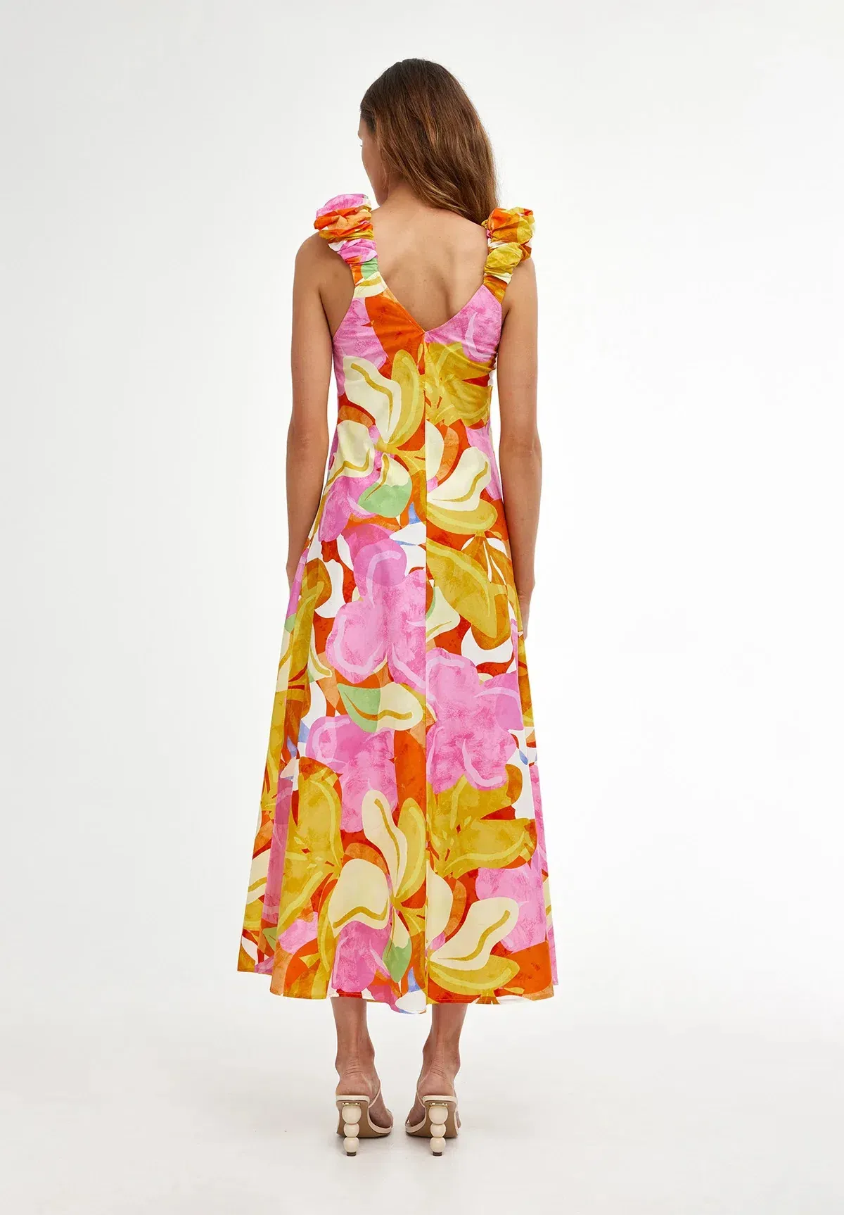 Kinney Paloma Midi Dress Capri Abstract Size S / AU 8 - Image 3