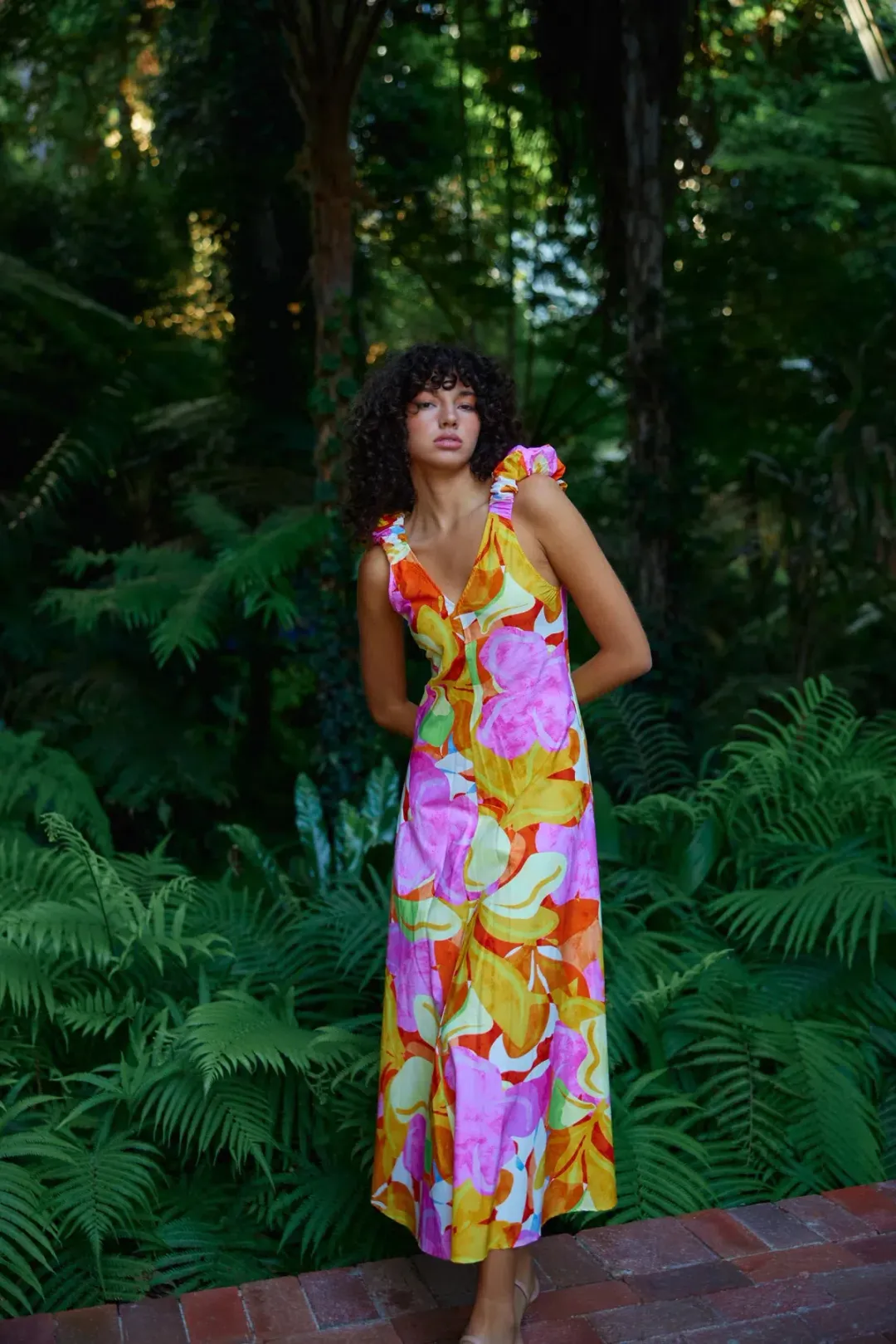 Kinney Paloma Midi Dress Capri Abstract Size S / AU 8 for rent on The Volte - main image