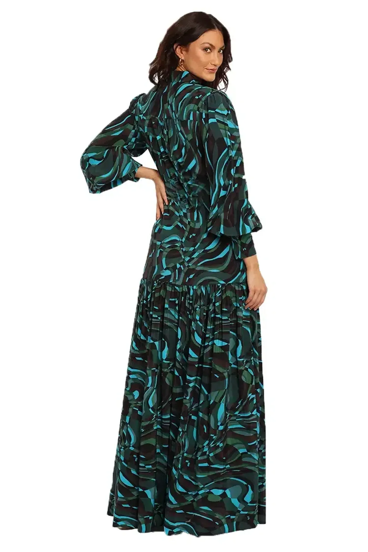 Rebecca Vallance La Bamba Maxi Dress Print Size 14 - Image 3