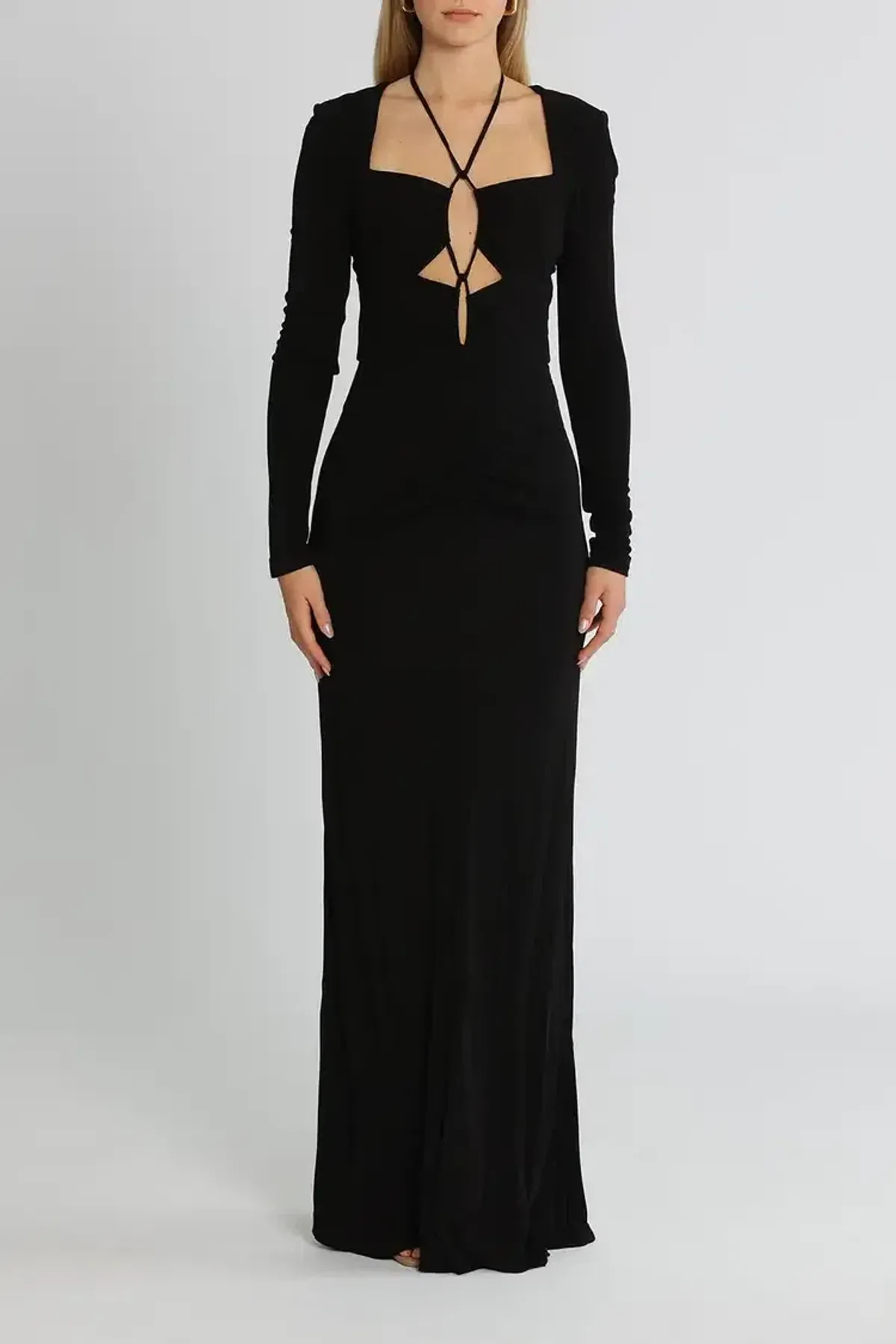 Rebecca Vallance Riccardo Gown in Black Size 8 - Image 1