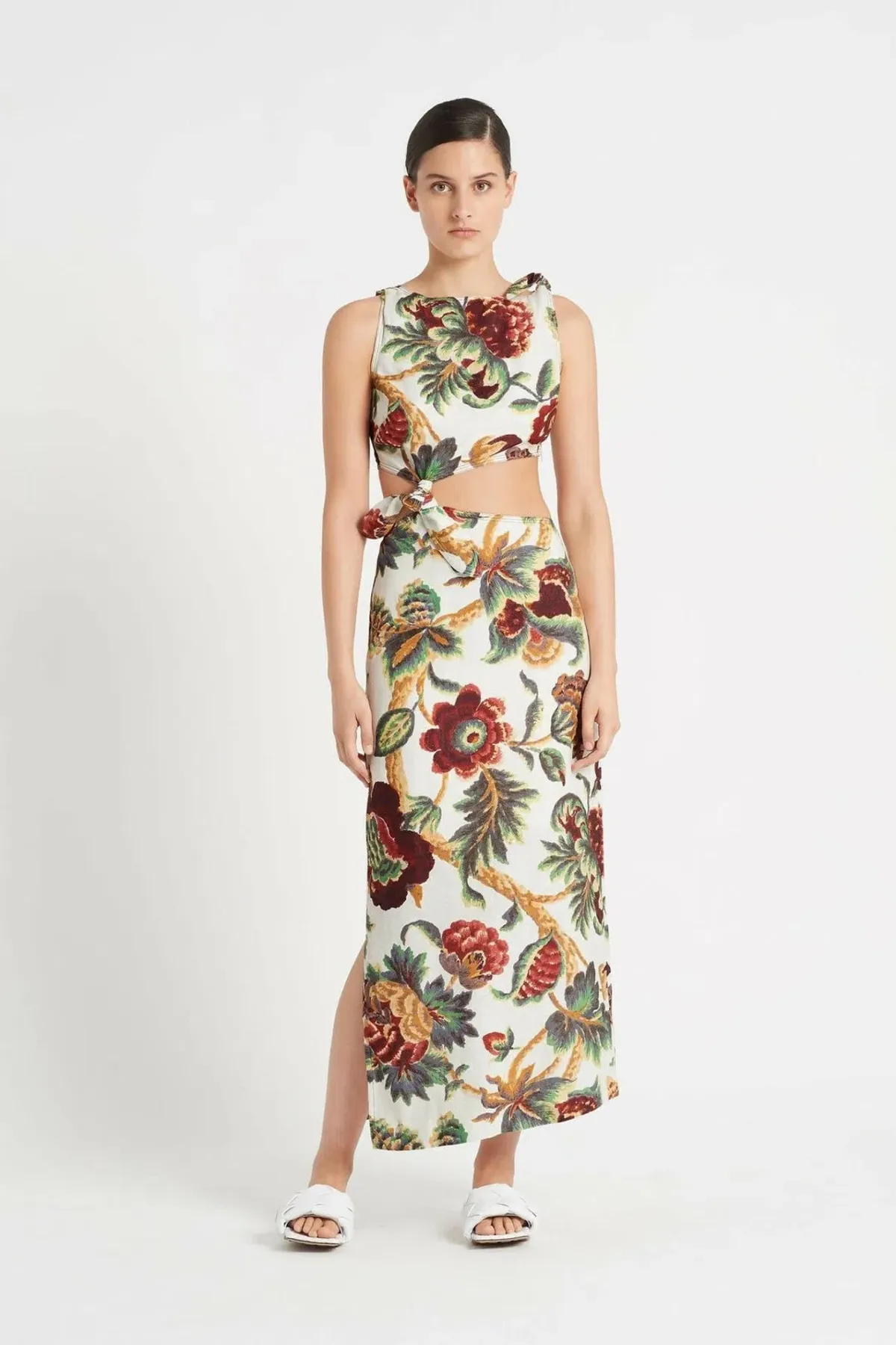 Sir the Label Ambroise Knot Midi Dress Floral Size 0 / AU 6 - Image 1