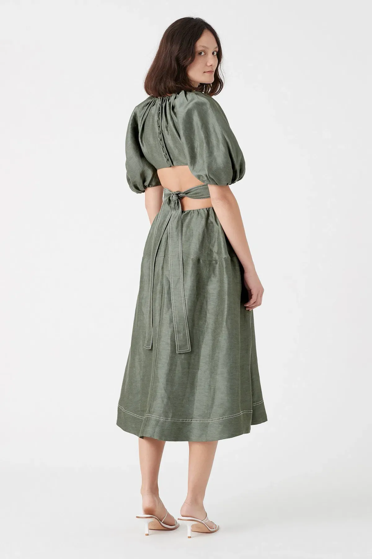 Aje Mimosa Dress Green Size 6 - Image 2