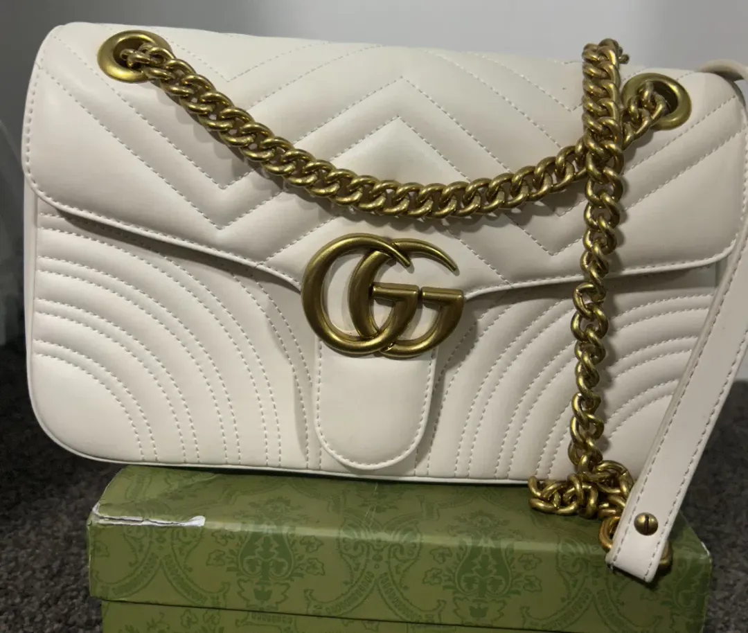 Gucci Marmont Bag White  for rent on The Volte - main image