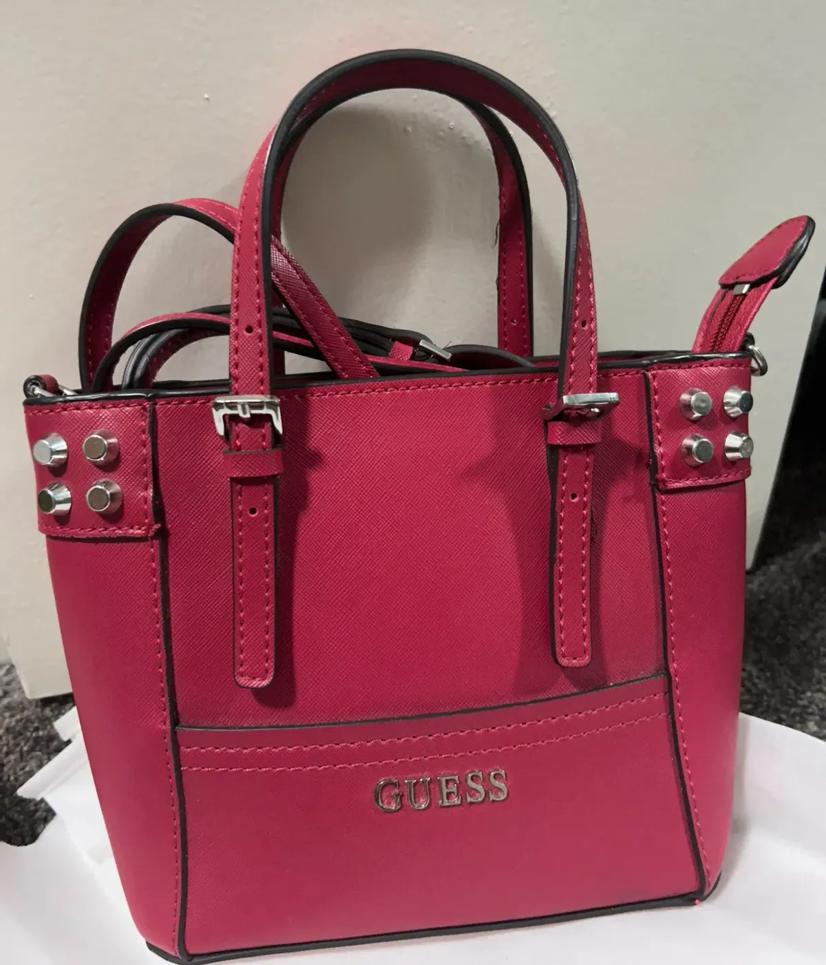 Guess Delaney Tote Bag Red - Image 1