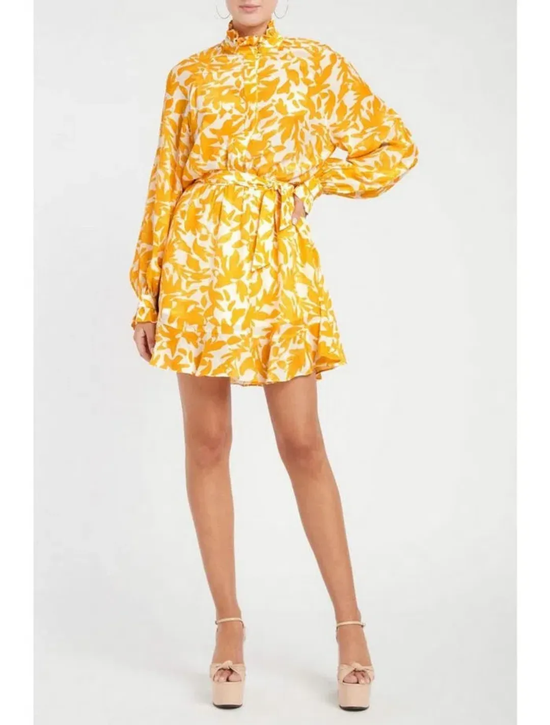 Rebecca Vallance Limoncello Mini Dress in Yellow Size 6 for rent on The Volte - main image