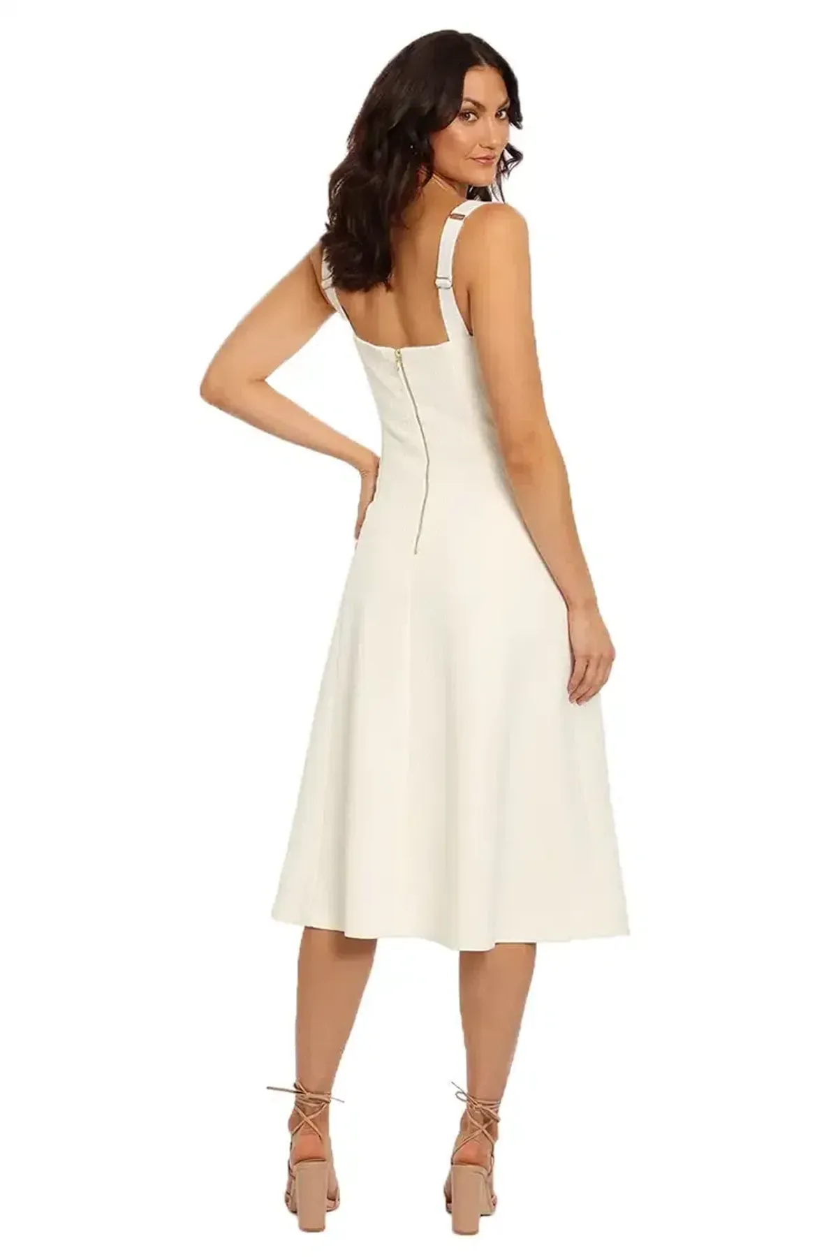 Rebecca Vallance Calla Midi in White Size 12 - Image 3
