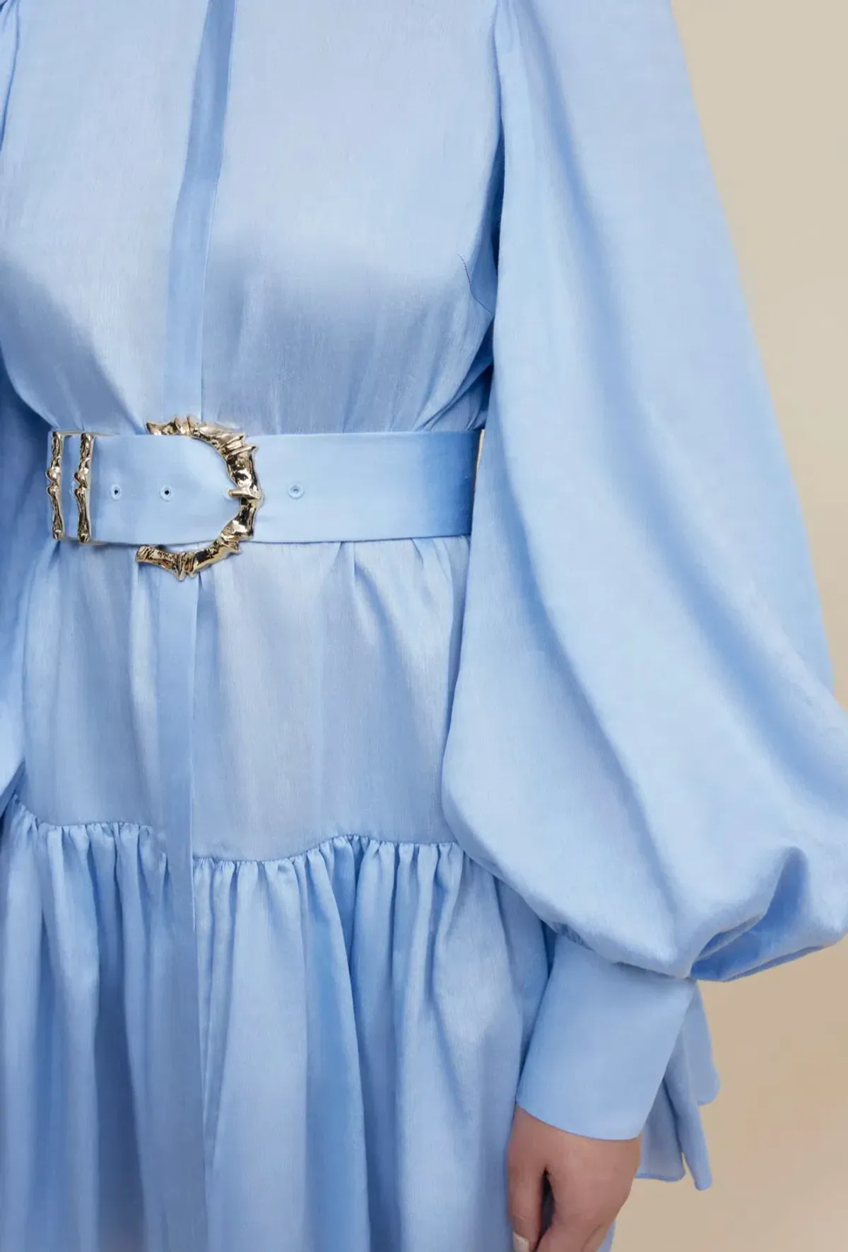 Acler Sherwood Dress Cornflower Blue Size 16 - Image 4