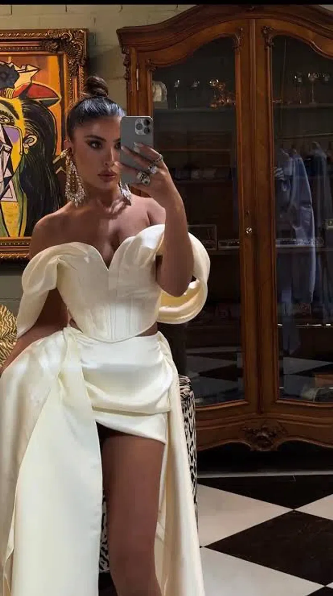 Khirzad Femme Nina Corset & Nina Tulum Mini Skirt Set Ivory White Size AU 8 for rent on The Volte - main image