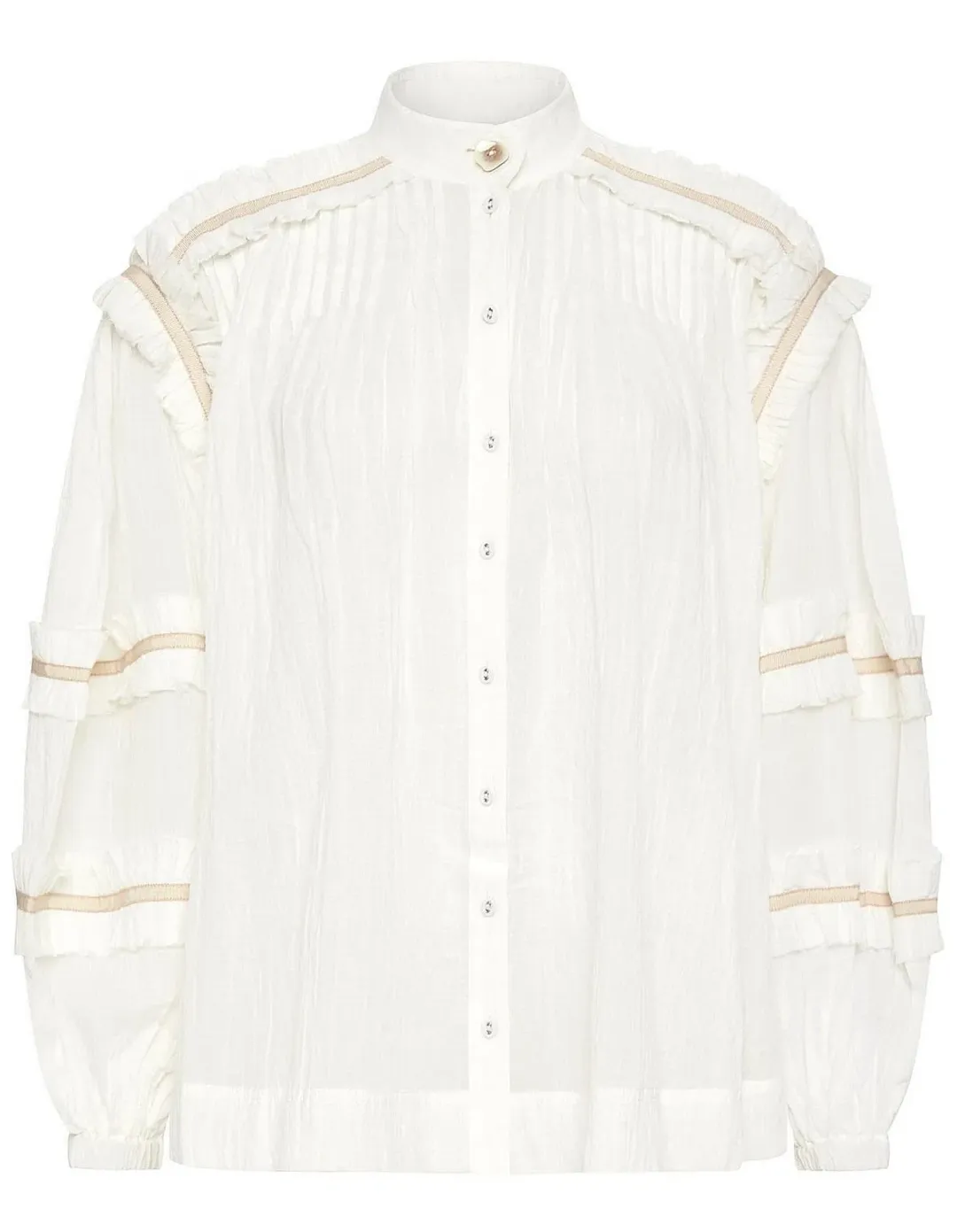 Aje Harvest Blouse White Size 8 for rent on The Volte - main image