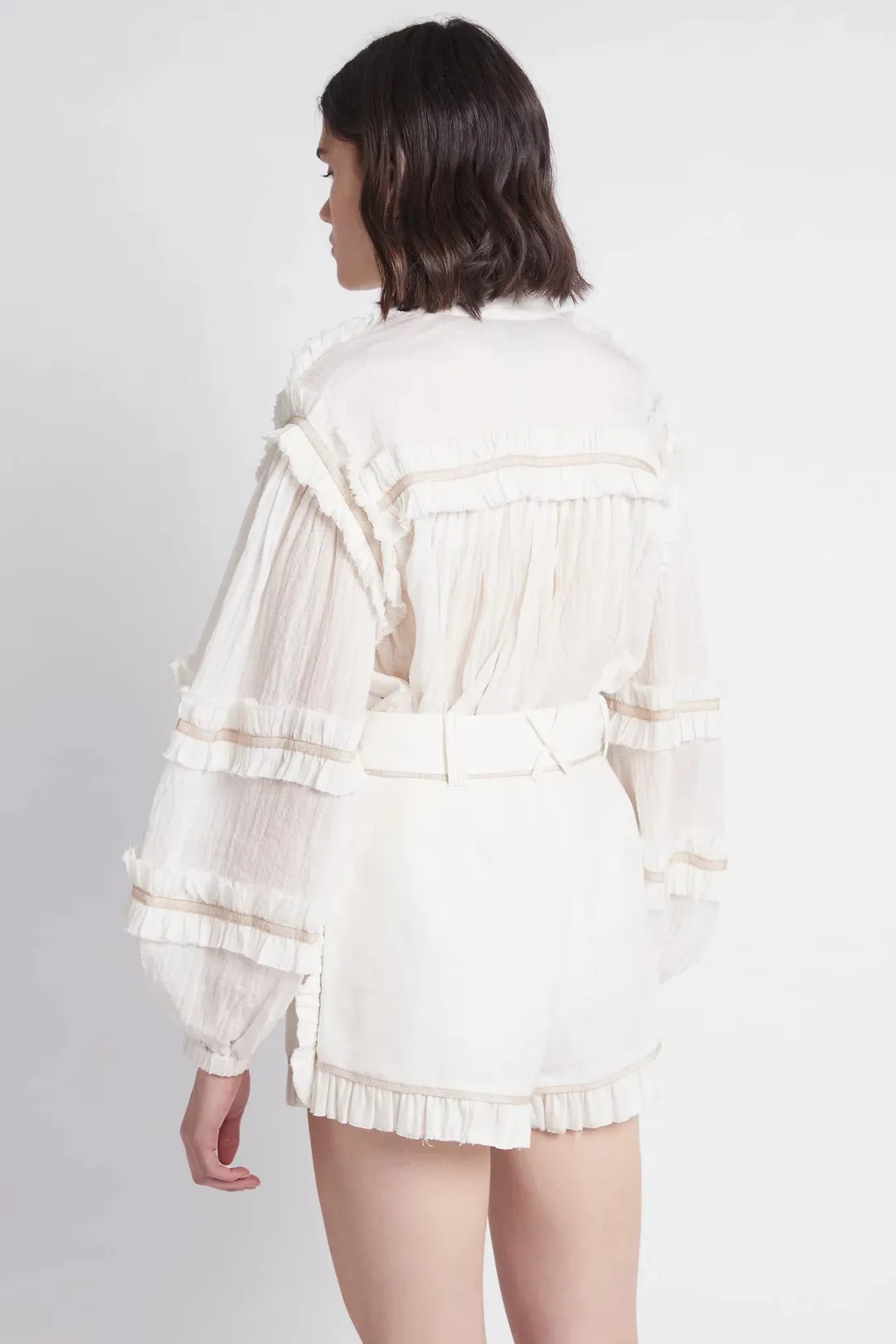 Aje Harvest Blouse White Size 8 for rent on The Volte - main image