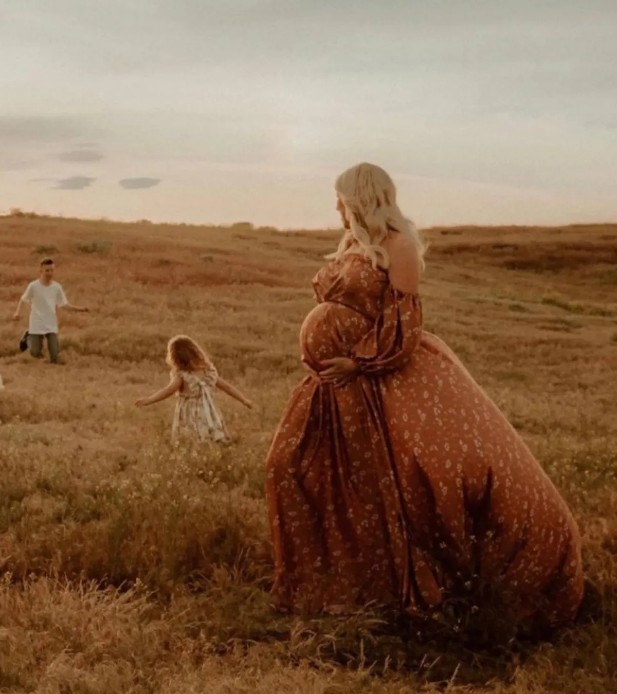 We Are Reclamation Autumn Meadow Satin Gown Floral One Size - Image 7