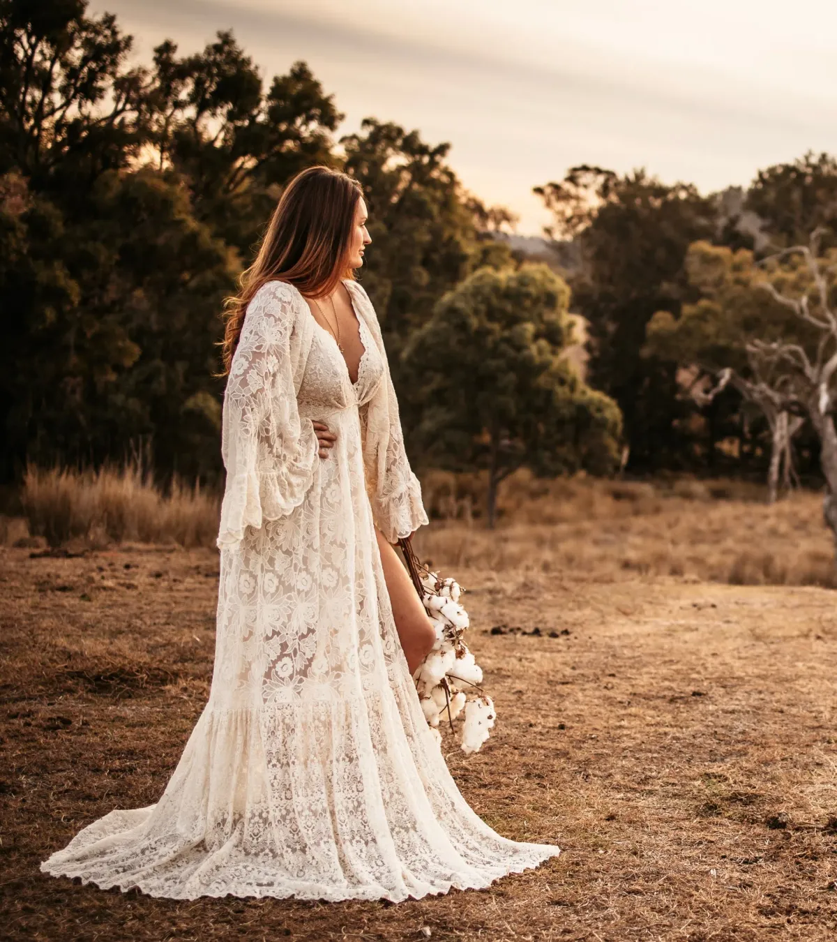 We Are Reclamation Much Love Gown Cream One Size - Image 4