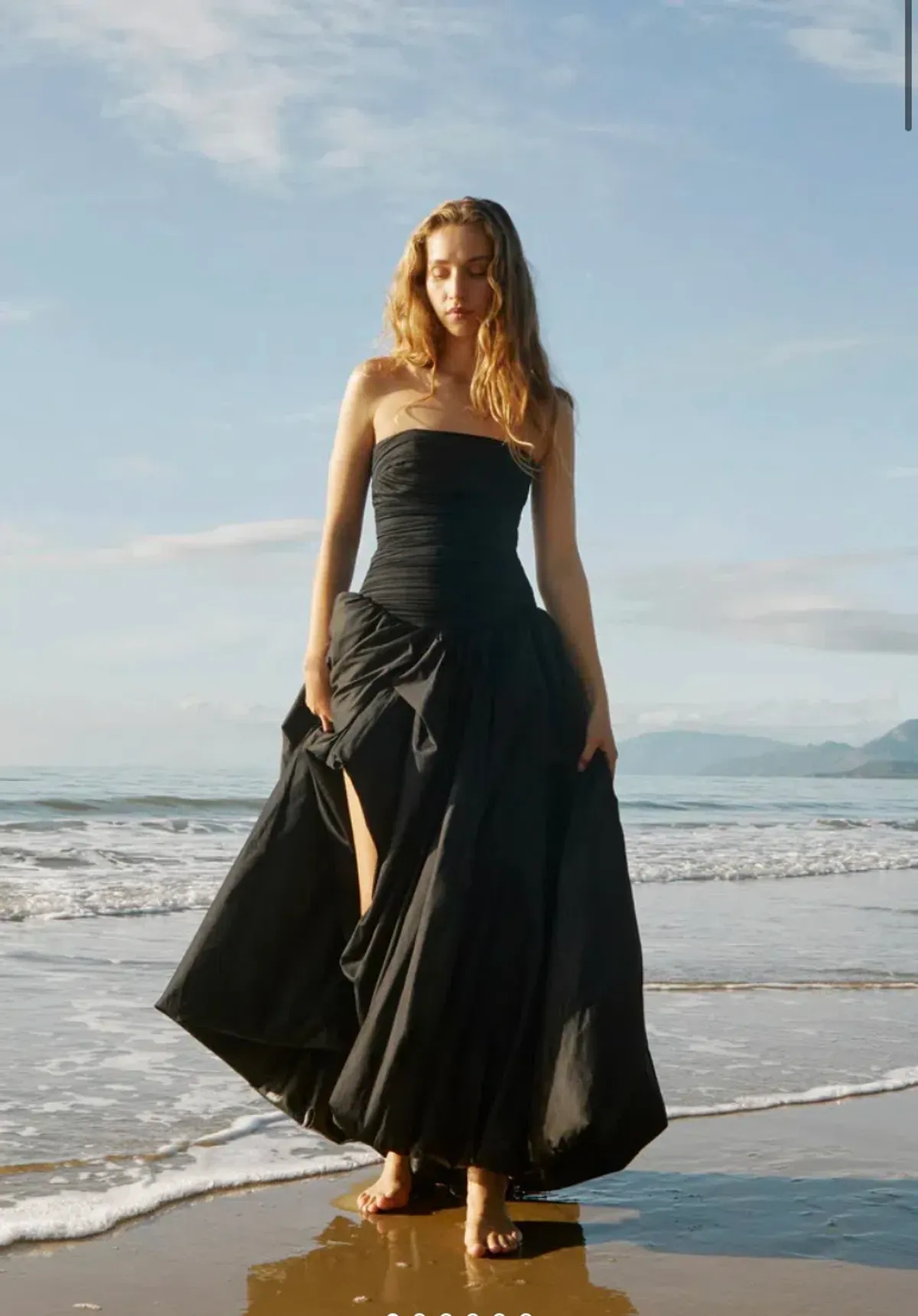 Aje Violette Bubble Hem Maxi Dress Black Size 10  - Image 1