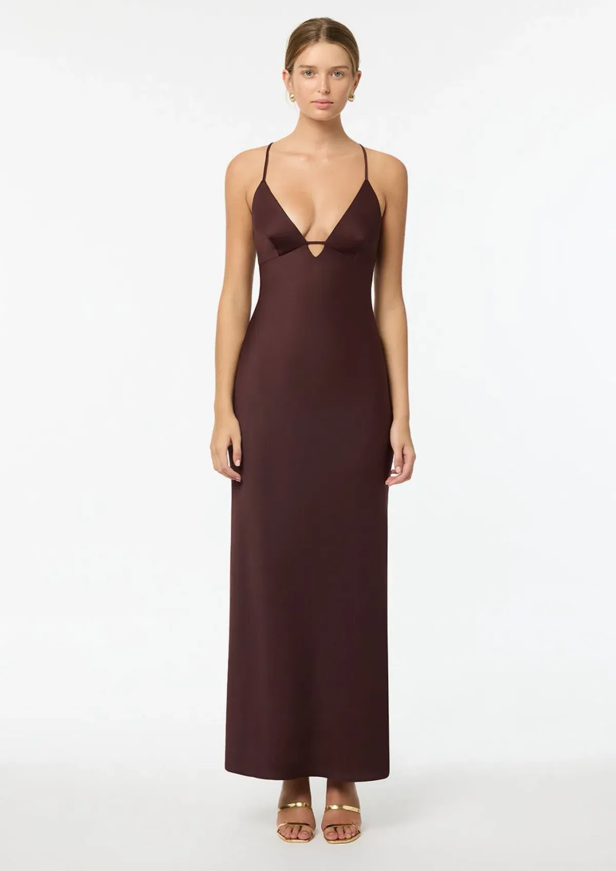 Manning Cartell Time To Shine Slip Dress in Truffle Brown Size 10 - Image 3