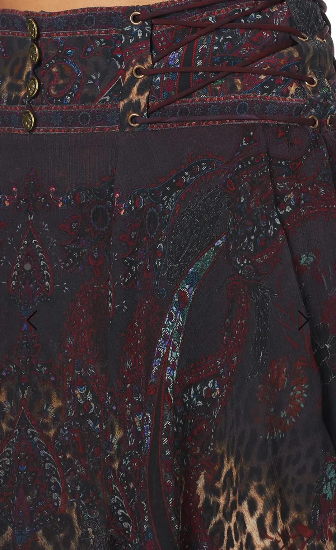 Camilla Layered Shaped Yoke Mini Skirt Print Size S/AU 8  for rent on The Volte - main image