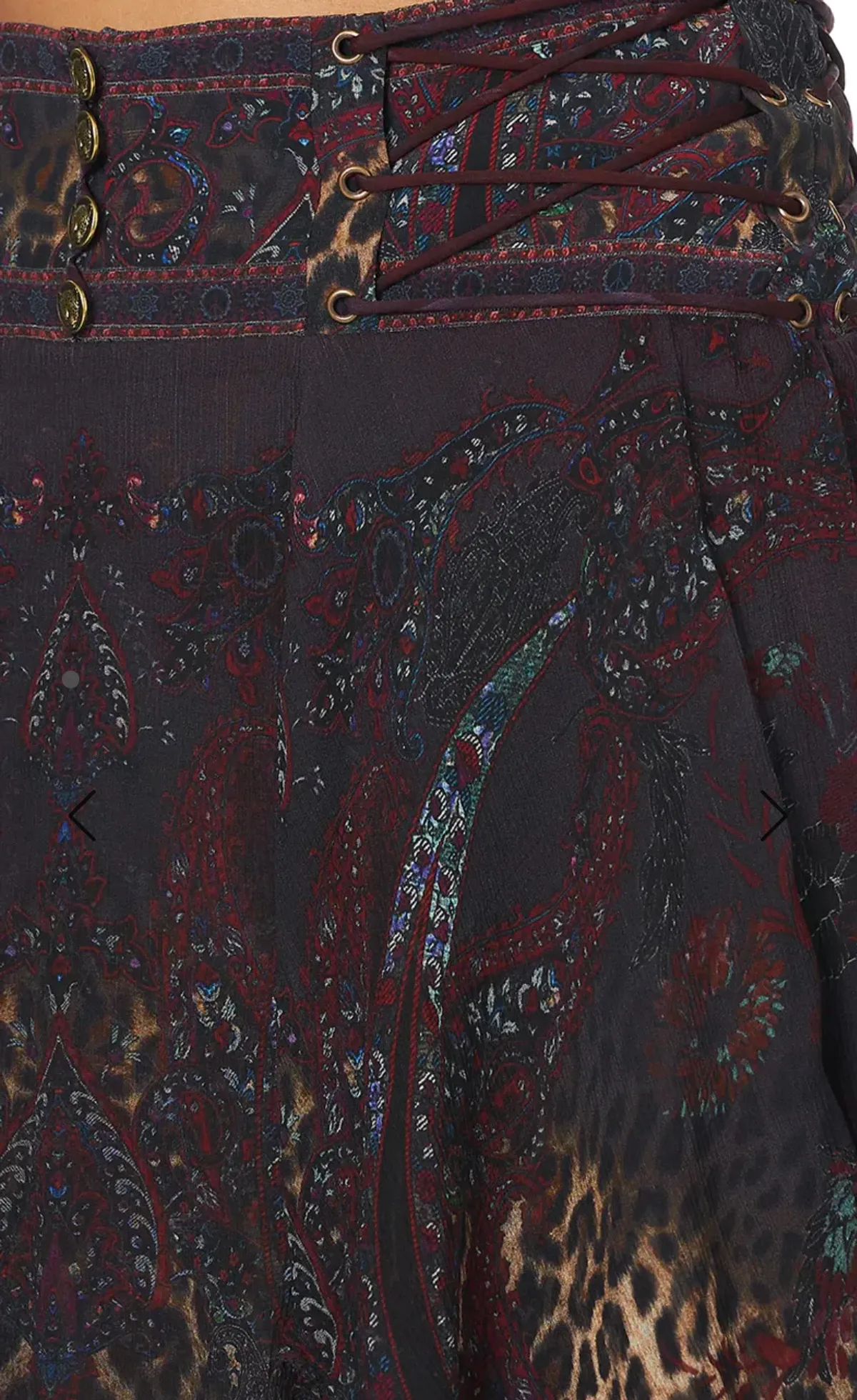 Camilla Layered Shaped Yoke Mini Skirt Print Size S/AU 8  - Image 4