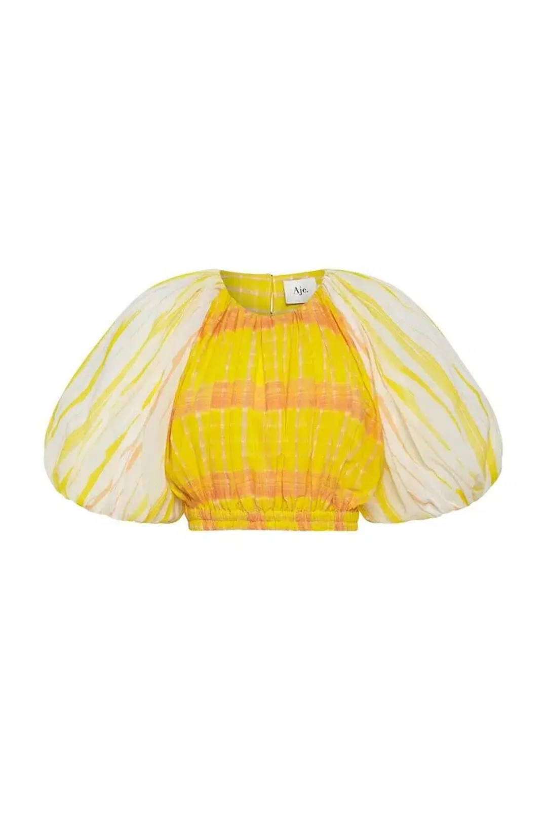 Aje Wilderness Cropped Top Yellow Multi Size 8 for rent on The Volte - main image
