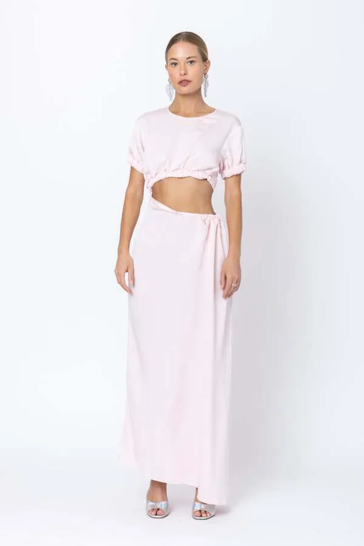 Christopher Esber Rolled Shirt Dress Baby Pink Size 6 - Image 2