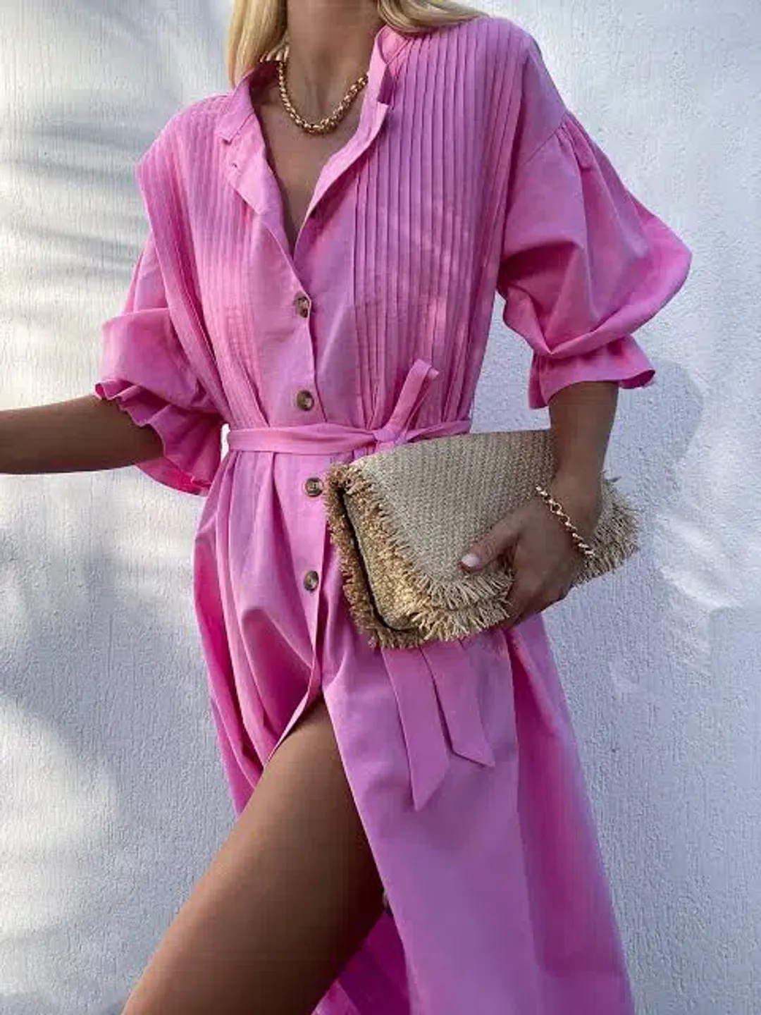 La Boheme Poppy Dress Bubblegum Pink One Size for rent on The Volte - main image